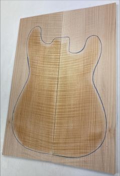 Top Sycamore / Europ. Maple, AAA flamed 8mm, 2-pcs.